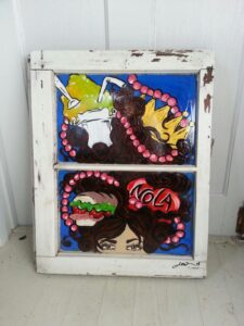 Upcycled painting.