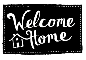 Welcome home graphic.